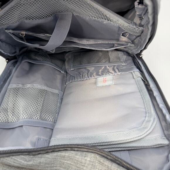 Qulbaby Diaper Bag Backpack Gray with Changing Pad Pockets Compartments NEW - Picture 9 of 16